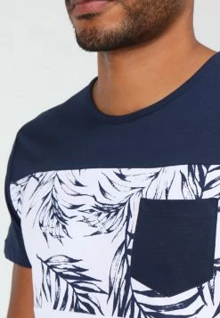 Pier One Hombre Camiseta Estampada - Navy/white -PIER ONE Ventas 00b0d686c4fc452f93b003661a266dc5