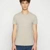 Pier One 3 PACK - Camiseta Básica - Brown/beige/light Blue, Hombre -PIER ONE Ventas 00d6909249d8424196782217f5651a3e