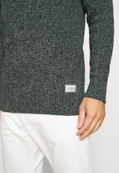 Pier One Hombre MULTICOLOUR HALF CARDIGAN JUMPER - Jersey De Punto - Dark Green -PIER ONE Ventas 029eb894199c4fc8832ff72e1a96db2d