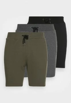 Pier One Hombre 3 PACK - Shorts - Black/grey/green -PIER ONE Ventas 0390b79ba24646f592a1b42fb22121b5
