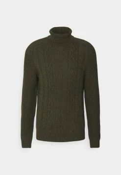 Pier One Hombre NEW CABLE TURTLENECK JUMPER - Jersey De Punto - Mottled Olive -PIER ONE Ventas 0459fb10b43a4ed98a7e95aa60d5ed37