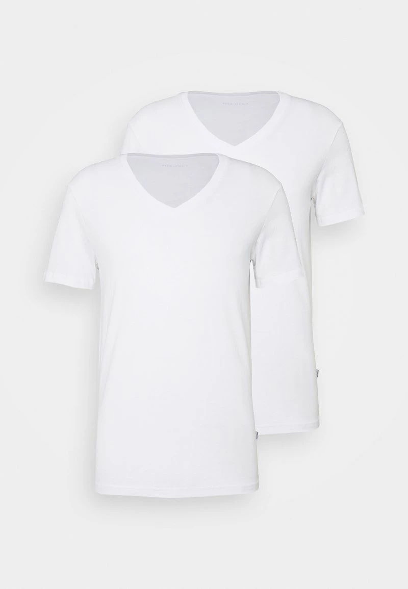 Pier One Hombre 2 PACK - Camiseta Básica - White 8 Pier One Hombre 2 PACK - Camiseta Básica - White - Imagen 6