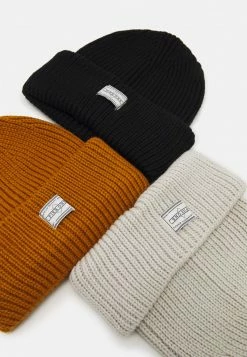 Pier One Unisexo 3 PACK UNISEX - Gorro - Black/off White/brown -PIER ONE Ventas 0a36bef130fd429cb8e08533adf60799
