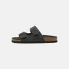 Pier One Unisexo UNISEX - Sandalias Planas - Dark Grey -PIER ONE Ventas 0ac1222256a94625b3cb225786a8676f
