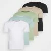 Pier One Hombre 5 PACK - Camiseta Básica - White/beige/black -PIER ONE Ventas 0ad9552e06f244daa760b92b48f361e0