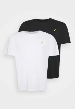 Pier One Hombre 2 PACK - Camiseta Básica - Black/white