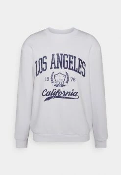Pier One COLLEGE CREW NECK - Sudadera - White, Hombre