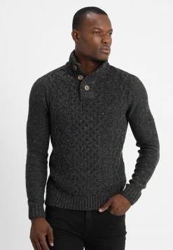 Pier One Hombre Jersey De Punto - Mottled Dark Grey