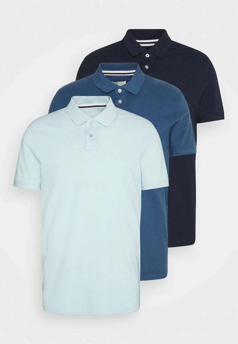 Pier One Hombre 3 PACK - Polo - Light Blue/blue/dark Blue 8 Pier One Hombre 3 PACK - Polo - Light Blue/blue/dark Blue - Imagen 6