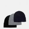 Pier One Unisexo 3 PACK UNISEX - Gorro - Black/grey/dark Blue -PIER ONE Ventas 153a74237c8540a3b5840ea6baf99d8c