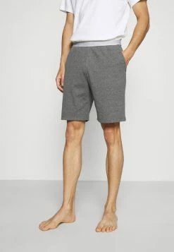 Pier One Hombre LOUNGE HENLEY SHORTS - Pantalón De Pijama - Mottled Dark Grey