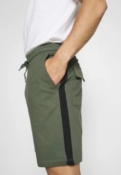 Pier One Hombre LOUNGE STRIPED SHORTS - Pantalón De Pijama - Khaki/black -PIER ONE Ventas 1725d9373430436891026ca56137552c