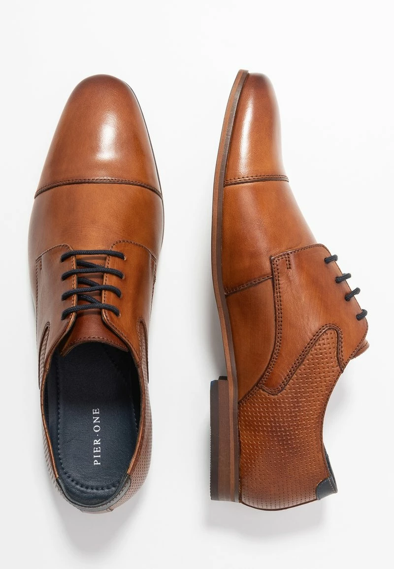 Pier One Hombre LEATHER - Zapatos Con Cordones - Cognac 4 Pier One Hombre LEATHER - Zapatos Con Cordones - Cognac - Imagen 2