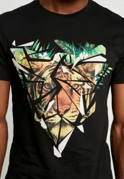 Pier One Hombre Camiseta Estampada - Black -PIER ONE Ventas 19ec1b0747684351bf4c02bb5a2f7244