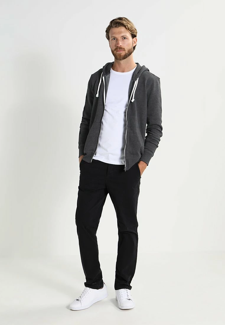 Pier One Hombre Sudadera Con Cremallera - Black Melange 4 Pier One Hombre Sudadera Con Cremallera - Black Melange - Imagen 2