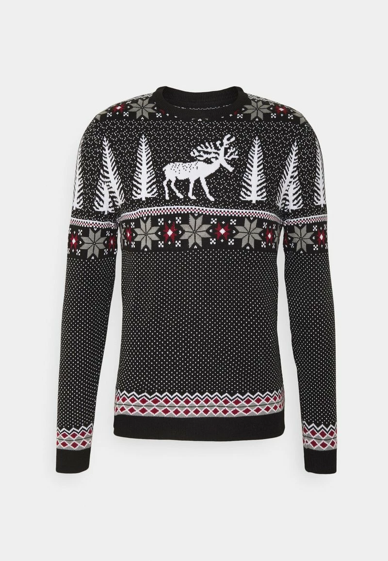 Pier One Hombre WINTERY CHRISTMAS JUMPER - Jersey De Punto - Black 3 Pier One Hombre WINTERY CHRISTMAS JUMPER - Jersey De Punto - Black