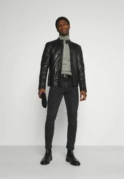 Pier One Hombre 2 PACK - Jersey De Punto - Black/mottled Light Grey