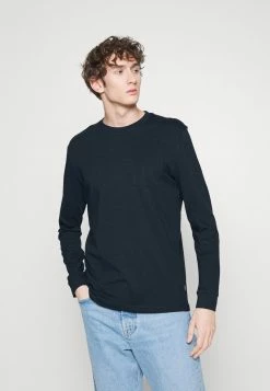 Pier One Camiseta De Manga Larga - Dark Blue, Hombre