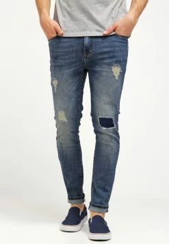 Pier One Hombre Vaqueros Slim Fit - Destroyed Denim