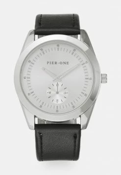 Pier One Unisexo Reloj - Black/silvercoloured