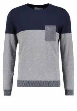 Pier One Jersey De Punto - Mottled Grey/dark Blue, Hombre -PIER ONE Ventas 34429dc16f56418082d87596944cbb24