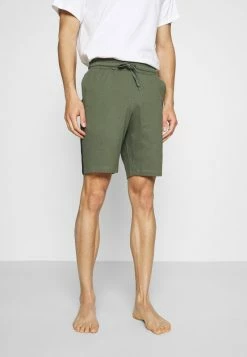 Pier One Hombre LOUNGE STRIPED SHORTS - Pantalón De Pijama - Khaki/black