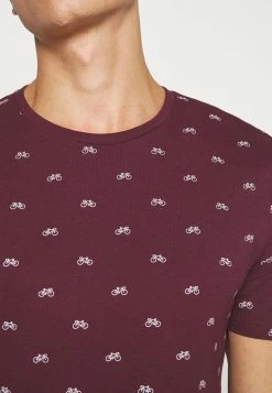Pier One Hombre Camiseta Estampada - Bordeaux -PIER ONE Ventas 384b1fc702d14724996c7ab3ec8a7edd