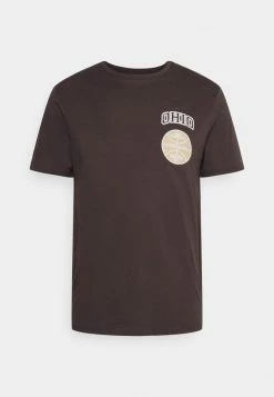 Pier One GRAPHIC T-SHIRT - Camiseta Básica - Brown, Hombre -PIER ONE Ventas 39f4cdc618d744838e958810fc8501a3