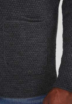 Pier One Chaqueta De Punto - Mottled Dark Grey, Hombre -PIER ONE Ventas 3bcd4c0a33ec403e85c34736980f7690