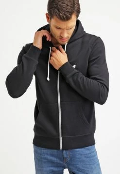 Pier One Hombre Sudadera Con Cremallera - Black