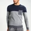 Pier One Jersey De Punto - Mottled Grey/dark Blue, Hombre -PIER ONE Ventas 3da442a9b31b43f281d171ccf148ea3d