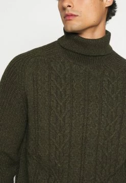 Pier One Hombre NEW CABLE TURTLENECK JUMPER - Jersey De Punto - Mottled Olive -PIER ONE Ventas 4022079f625f4f83ba5d3b7e34b8d34c
