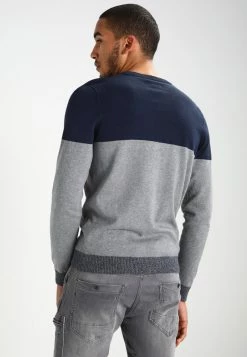 Pier One Jersey De Punto - Mottled Grey/dark Blue, Hombre -PIER ONE Ventas 412650e4b1ce4d44a008b33687670614