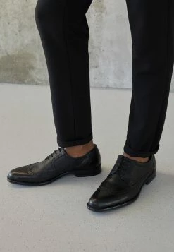Pier One LEATHER - Zapatos Con Cordones - Black, Hombre -PIER ONE Ventas 4a46421a485a44fd892e43b8b407a28c