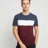 Pier One Hombre Camiseta Estampada - Bordeaux / Dark Blue -PIER ONE Ventas 4b3dafcec25c471fabe30e21c69b1ebf