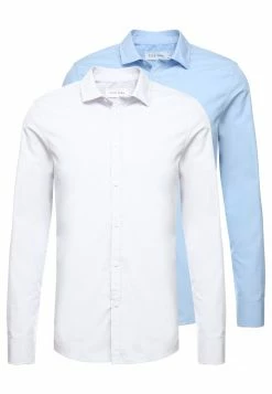 Pier One 2 PACK - Camisa Elegante - White/light Blue, Hombre -PIER ONE Ventas 4b52fa03446946f6b2cc1994aeb765da