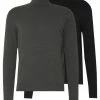 Pier One Hombre 2 PACK - Jersey De Punto - Black/mottled Dark Grey -PIER ONE Ventas 564ded1d5c3c4890971ea33fb300ac4a