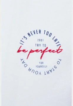 Pier One Hombre NEVER TOO LATE GRAPHIC T-SHIRT - Camiseta Estampada - White -PIER ONE Ventas 57b8d508056b496485454ca6c4504382