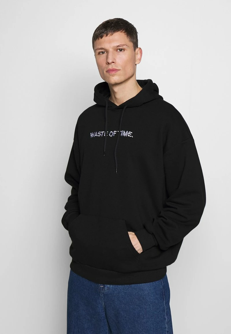 Pier One Hombre WASTE OF TIME HOOD - Jersey Con Capucha - Black 3 Pier One Hombre WASTE OF TIME HOOD - Jersey Con Capucha - Black
