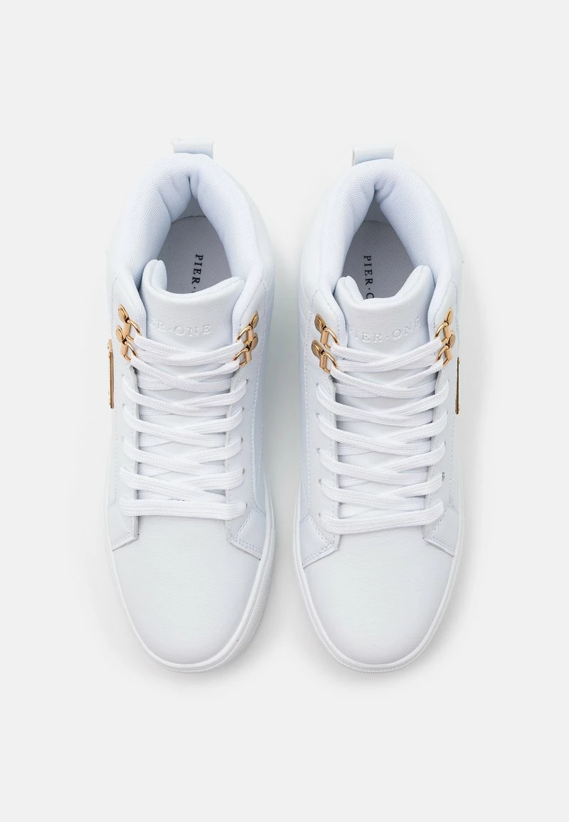 Pier One Unisexo Zapatillas Altas - White/gold-coloured 6 Pier One Unisexo Zapatillas Altas - White/gold-coloured - Imagen 4