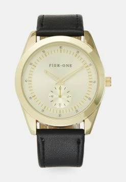 Pier One Unisexo Reloj - Black/goldcoloured