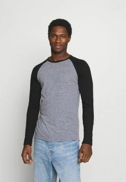 Pier One Camiseta De Manga Larga - Blue, Hombre