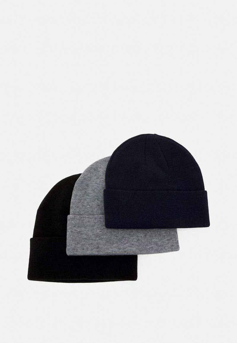 Pier One Unisexo 3 PACK UNISEX - Gorro - Black/grey/dark Blue 4 Pier One Unisexo 3 PACK UNISEX - Gorro - Black/grey/dark Blue - Imagen 2