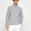 Pier One Hombre NEW CABLE TURTLENECK JUMPER - Jersey De Punto - Light Grey -PIER ONE Ventas 6553a1ed2ec2425d974026e8f175b30b
