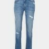 Pier One Hombre DISTRESSED DENIM SLIM FIT - Vaqueros Slim Fit - Light Blue -PIER ONE Ventas 6892ba2963924b7294f58df49ba8fe17