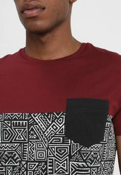 Pier One Hombre Camiseta Estampada - Bordeaux -PIER ONE Ventas 6d11fa3516334f5ca86decf3c3d98870