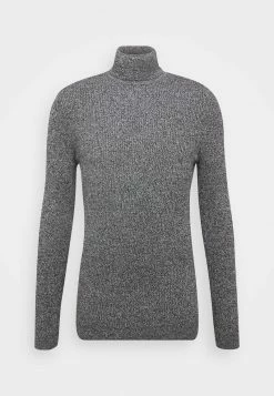 Pier One MUSCLE FIT TURTLE - Jersey De Punto - Mottled Grey, Hombre -PIER ONE Ventas 788d9d9a00b14ae9bdb868be9d8f970c