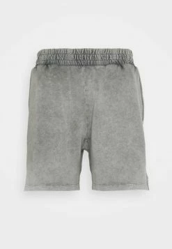 Pier One Hombre LOUNGE ACID WASHED SHORTS - Pantalón De Pijama - Black