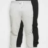 Pier One Hombre 2 PACK - Pantalones Deportivos - Black/mottled Light Grey -PIER ONE Ventas 7c8b5507bf4c4d598319bfbdcf35bd8d