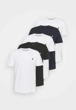 Pier One Hombre WITH BIRD STRAIGHT 5 PACK - Camiseta Básica - White/black/dark Blue -PIER ONE Ventas 8041bfdceeaa4d4a9a850e92a8c64783
